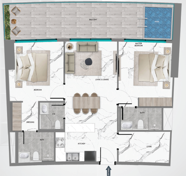 SAMANA Barari Heights - 2 BHK