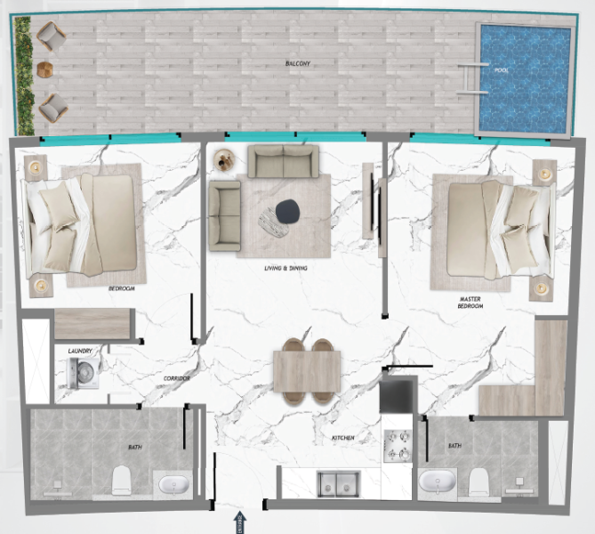 SAMANA Barari Heights - 2 BHK