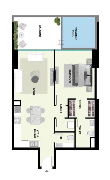 SAMANA Park Meadows - 1 BHK