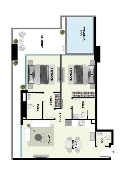 SAMANA Park Meadows - 2 BHK