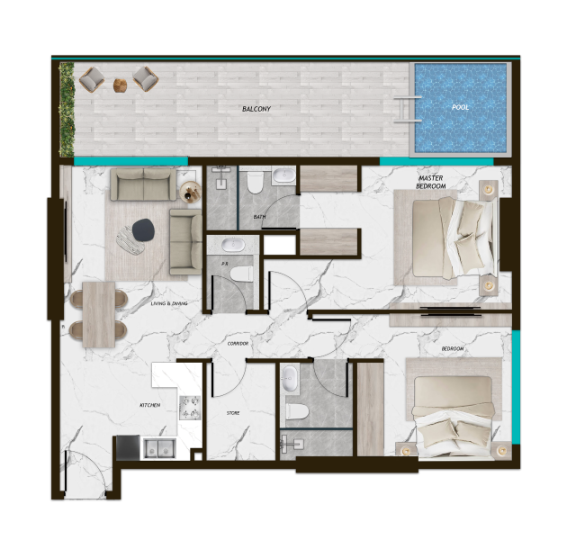 SAMANA ParkVille - 2 BHK